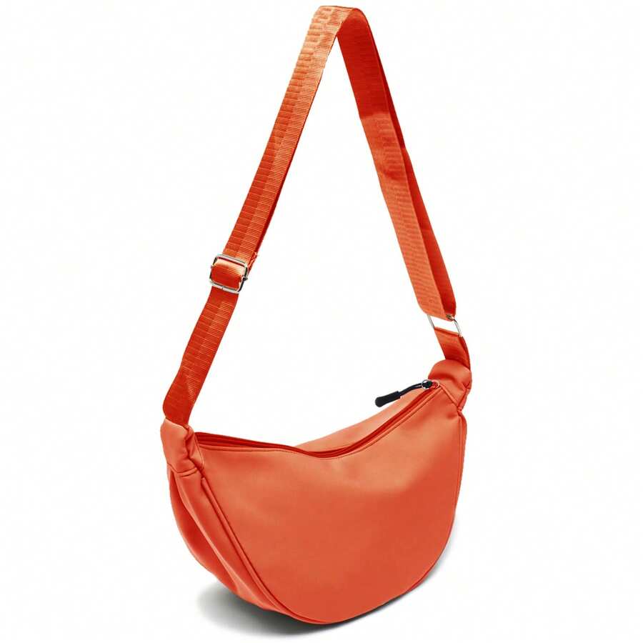 Bolso Cruzado de Media Luna Pequeña Riñonera Práctica Bolsa Cruzada Impermeable Hombro Bolsa Bandolera Ligera Mensajero Correa Hobo Tote Bolso Cintura para Viajes Diarios Deporte Trabajo