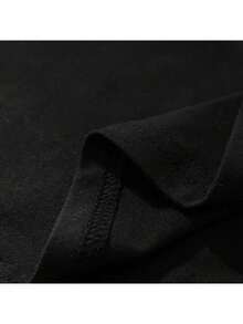 Stylish Women's T-Shirt Printed New York 76 Launch 100% Cotton T-Shirt Loose Oversized Plus Size T-Shirt - 黑色 - 查看 4