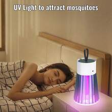 1pcs Bug Zapper USB Electric Non-Radiation LED Silent Mosquito And Insect Killer Lamp, Suitable For Indoor Killing Of Mosquitoes, Flies, Small Flies, And Fruit Flies, With A Small Brush - 橄欖綠 - 查看 4