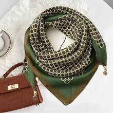 Écharpe à boucle magnétique pour femme, écharpe carrée à boucle magnétique française tout-en-un pour la du cou, printemps et automne, écharpe élégante