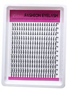 10-20mm Pointed Tip Eyelash Cluster, D/DD Lower Lashes, 240pcs/Set, Thick Individual Lashes, DIY Pointed Tip Eyelash Extension, Cartoon Style Cluster Lashes, Mink Hair Strip Lashes, Dense Mixed Length Isolated Lashes, Natural & Soft, Suitable For Any Makeup, Reusable, Fit For Daily Makeup And Cosplay - DD - 查看 7