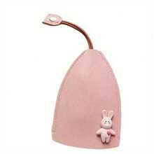 耐用 PU 皮革钥匙扣，带兔子饰物 - 可拆卸拉链钥匙收纳袋，通用汽车钥匙包（黄色、粉色、黑色） - 彩色 - 查看 10