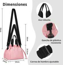 11L Bolsa de Almuerzo con Cordón de Tela Oxford,Lonchera Termica para Mujer y Hombres,Impermeable Reutilizables Lonchera,con Asa y Correa de Hombro Ajustable,para Oficina,Picnic,Camping - Morado - Ver 7