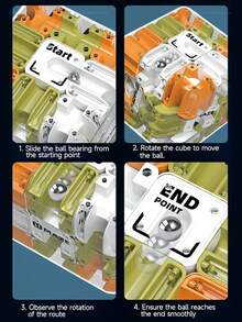 Large 3D Maze Puzzle Cube - Intellectual Maze Puzzle Toy, 3D Puzzle Ball Sculpture Toy, Sensory Toy, Educational Toy For Children