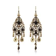 Classical Earrings - Original Retro Long Drop Earrings, Wholesale Exotic Women's Jewelry - Đỏ - Xem 2