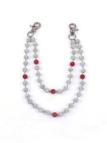 1pc Fashion Street Hip Hop Body Chain With Rhinestone Ball Pendant, Handmade Dance Decoration For Men And Women, Multifunctional Accessory - Multicolor - View 2