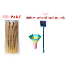200/100/50/30 tờ giấy cuốn thuốc lá cỡ lớn (có đầu lọc), điếu cuốn thuốc lá hình nón 109mm (có nhân), cháy chậm, phụ kiện thuốc lá, quà tặng ngày lễ (cho bạn bè và gia đình) - Màu sắc cầu vồng - Xem 3