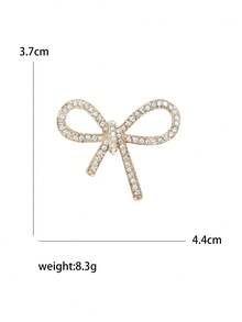 Trâm cài áo đính đá thời trang cho phụ nữ, trang phục, phụ kiện tiệc, quà tặng - Trâm nơ - Xem 12