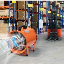 Ventilador portátil , ventilador cilíndrico resistente de 10 pulgadas con manguera de conducto de 16,4 pies, soplador de escape de taller potente de 380 W 1893FM, soplador de uso industrial para aspirar polvo, humo, humo en el hogar/lugar de trabajo - 16,4 pies - Ver 9