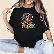 4 African American Prayer Blessings Heat Transfer Stickers - Vivid High Definition Washable DIY Decals With Unique Designs For Denim Jackets, T-Shirts, Masks And Pillows - Durable Heat Transfer Patches, Accessories, Inspired Patterns - Multicolor - View 4