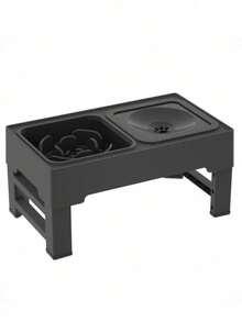 Elevated Dog Bowl, Adjustable Height Stainless Steel Pet Bowl, Floating Drinking Bowl, Multi-Functional Foldable Pet Feeder, Suitable For Medium/Large Dogs & Cats, Neck Protection Anti-Choke