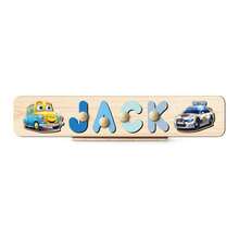 Name Puzzle, Personalized Puzzle, 1st Birthday Baby Girl, Christmas Gift, Wooden Toy, Custom Name Logo, Personalized Name Wooden Puzzle Toddler Learning Toy Block Custom Gift Preschool Early Education Toy Boy Girl Easter Christmas Christmas Birthday Gift For Kids - Blue and White With Bracket and Nails - View 10