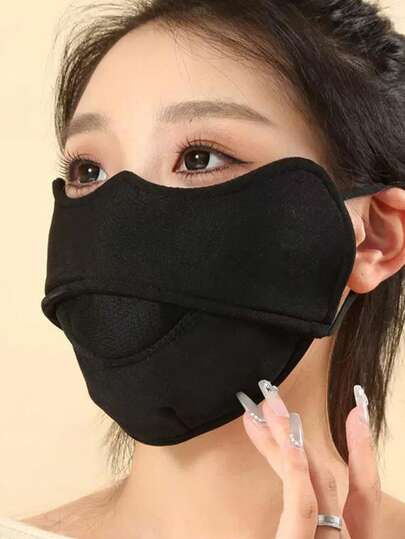 5D Thickened Windproof Dustproof Face Mask With Lining, Breathable And High-Quality, Suitable For Cycling, Autumn/Winter, For Women And Men