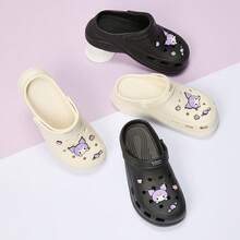 Miniso Sanion Kuromi 女款白色中厚鞋底 Crocs EVA 材质舒适耐磨日常出游新选择 37-38(1 件) - 彩色 - 查看 6