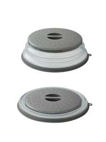 Protetor Antimespirros de Silicone para Micro-ondas, Tampa de Micro-ondas com Orifícios de Ventilação, Tampa de Drenagem de Alimentos e Frutas para Micro-ondas. Serve como Protetor Antimespirros de Alimentos e Escorredor de Cozinha. Essencial de Cozinha. Adequado para Cobrir Pratos de Frutas e Vegetais Próprios para Micro-ondas. Apresenta Orifícios para Ganchos. Lavável na Máquina de Lavar Louça.