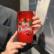 1PC Phone Case ,  Merry Christmas Tree Snowflake Ornament , Stylish Phone Case, Phone Decoration, All-around Lens Protection, Creative Small Gift, Funny Gift for Boys and Girls
