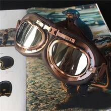 1 Pcs Harley Windshield Retro Riding Windshield Folding Angle Electric Car Windshield Goggles Lens Helmet Goggles - Brown - View 3