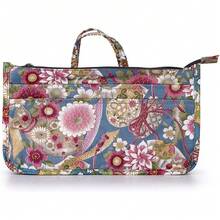 ¡RecomendadoBTSKY - Organizadores de bolsas impresas para el interior de la bolsa, divisores de bolsas de alta capacidad con 13 bolsillos y asa, color beige¡Top de Temporada - Beige - Ver 9