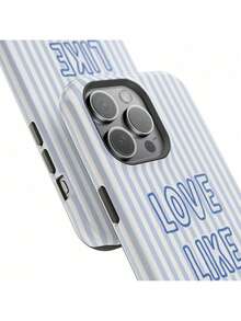 1 elegante funda para teléfono, no incluye cordón ni soporte. Funda cristiana para teléfono Love Like Jesus - Estética de rayas azules y versículo bíblico para. |       Adecuado para 17/17/17 Pro/17 Pro/16 Pro/15 Pro/14 Pro/13 Pro/12 Pro, regalo para ella. - Blanco 1 - Ver 5