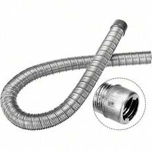 Abgasschlauch 100cm für -Standheizungen - 24mm Durchmesser, Kompatibel mit Webasto Eberspächer Espar, Vollständiges Set mit Befestigungsschellen - Silber - Übersicht 5