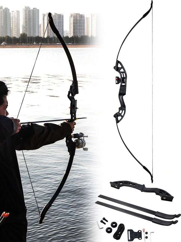 1pc Outdoor Hunting Archery Equipment Recurve Bow, Beginner Level Bow, Essential For Archery Enthusiasts To Practice Shooting, Suitable For Yard And Outdoor Archery Training, Can Be Given As A Gift To Family Or Friends, Versatile For Outdoor Hunting And Entertainment