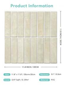 COMMOMY 1/10/20 Tấm ốp tường PVC 3D mờ bóc ra và dán, Miếng dán tường trang trí, Gạch chống thấm nước cho phòng tắm, Tấm chắn trang trí phòng khách, Cho lò sưởi, Xe RV, Tấm ốp tường, v.v. - Nhiều màu - Xem 8