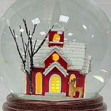 Ashfield & Harkness Winterland - Globo Decorativo de Nieve con Caja de música de Viento y luz Funciona con Pilas(Santuario de Invierno) - Tipo 4 - Ver 10