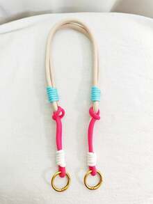 1 pieza Accesorio de cordón corto de nailon para mujer, decoración colgante personalizada y elástica para bolsos, mochilas y accesorios de teléfono