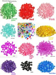 Blue Acrylic Gemstone Vase Filler Fake Ice Cubes Plastic Diamond Fake Crushed Rocks Decorative Item For Party Tables, Wedding Decoration Accessories
