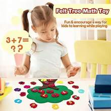 Educational & Fun Felt Alphabet Tree 3D Sticker Material Kit - No-Cut DIY Interlocking Alphabet Tree For 3-6 Years Old Toddlers, Early Education Cognitive Alphabet Learning Toy, Felt Teaching Set For Kids' Hands-On Development / Parent-Child Craft, Perfect Gift