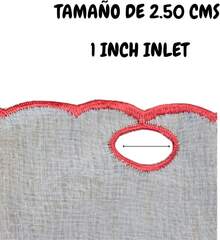 Cortina Navideña - 1 Lienzo de 2.00m de Ancho x 0.70m de Alto - Bordado Festivo para Tubo de ½ Pulgada - Decoración y Práctica para Cocina (Velas) - velas - Ver 5