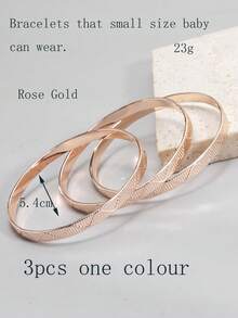 3-częściowe faliste bransoletki dla dziewcząt, modne, codzienne akcesoria