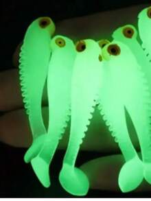 20个/10个/5个/1个夜光软硅胶钓鱼饵，泳饵 - 无铅，袋装套装，适用于狩猎和垂钓，路亚套装 - 彩色 - 查看 12