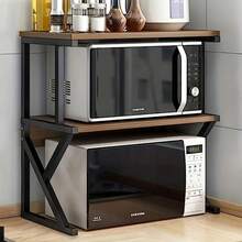 LOVEWE 3-Layer Carbon Steel Kitchen Rack (K-Shape, Reinforcement), For Oven/Microwave (Complete Accessories) - 紫紅色 - 查看 4