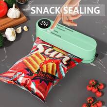RAF Compact USB Vacuum Sealer Kit With Digital Display - Fast Sealing, Includes Pump And Sealing Bags, Suitable For Food Preservation, Snacks, Meat And Vegetables - Space-Saving Design, Vacuum Sealer