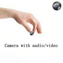 Only 0.9 Inch Hidden Camera With Audio/Video Mini Small Spy Cameras For Home Indoor Use Cam Night Vision And Motion Detection Baby Monitor Wireless Outdoor Nanny Espias Ocultas WiFi Security Secret Cam De Se Guridad Para Casa Inalambricas Doorbell Home Body For Dog Indoor System Detector Surveillance Tiny Pen House Micro Without 4k Cams Cell Phone App And Sound No Monthly Fee Gadgets Clock Bug Finder Pinhole Travel Cat Apartment Equipment Bullet Finder Smart Inside Room Bedroom Spying - 黑色 - 查看 3