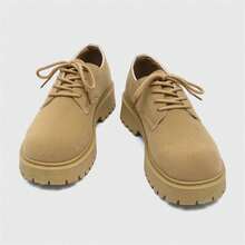 男士德比鞋，新款低帮靴，复古厚底工作鞋，轻便户外休闲靴。尺码偏大，建议选择小一码，以便穿着更合脚。请根据尺码信息选择合适的尺码。