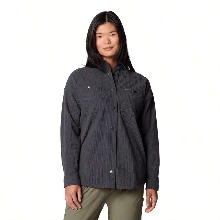 Columbia Blue Point Creek Corduroy Shirt Jacket - Women's |  | Women Sports Bras - 鯊魚 - 查看 1