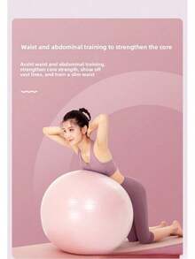 Multi-Function Exercise Ball, Suitable For Workout & Balance Training, For Home And Gym Use, Suitable For Adults, Thick Anti-Burst Fitness Ball, Balance Ball - Pink - View 4
