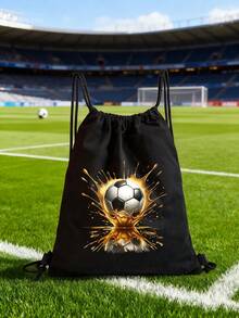 Drawstring Bag School Backpack Sport Bag Women's Fashion Shoulder Backpacks Canvas Shopping Bag Organizer For Travel Cycling Hiking Woman Large Capacity Storage Shopper Bags Initial Name A To Z Pink Letter Print