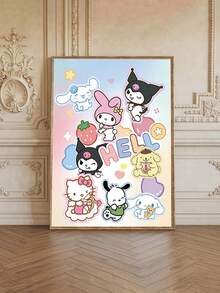 SANRIO 1 件无框三丽鸥布丁狗摆件，卧室、客厅、走廊的理想礼物，墙面装饰，冬季装饰，房间装饰礼物，生日和毕业礼物 - 彩色 - 查看 5