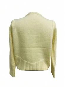 Women Knit Tops - Màu vàng - Xem 6
