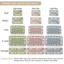 Pretty Floral Rural Style Romantic Rose Flower Rug Shaggy Area Rugs Soft Non-Slip Doormat Floor Mat Bath Mat Bathroom Shower Rug Bedroom Living Room Carpet (Nice Pink, S){Inchcolor_nameinch:InchNicePinkinch,Inchsize_nameinch:Inch1'4\Inchx1'11\Inch(Rectangular)Inch} - 尼斯粉紅 - 查看 9