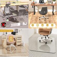 Tempered Glass Chair Mat 48" X 32"1/5" Thick For Office Desk Rolling Chair Mat For Carpet Odorless Easy To Clean With 4 Non-Slip Pads For Carpet And Hardwood Floors - 清除 - 查看 1