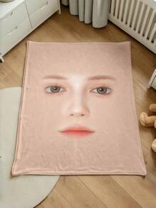 1pc Customized Photo Blanket, Personalized Flannel Blanket With Photo, Bedding Blanket, Custom Throw Blanket, Customized Image Blanket, Personalized Family Photo Blanket, Custom Graphic Blanket, Personalized Throw Blanket For Home, Cozy Blanket, Family Gift, Wedding Gift, Mother's Day Gift, Birthday Gift, Office Use - Multicolor - View 2