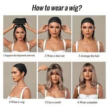 Kurze gerade Bob Perücke in Schwarz für Frauen, synthetische Perücke mit Pony, Damen Hochtemperatur-Seidenperücke für Halloween, Weihnachten, Silvester, Karneval, Musikfestivals und den täglichen Gebrauch