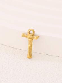 3件套不锈钢字母吊坠配件，18K镀金A-Z字母吊坠，适用于DIY珠宝制作材料及配件