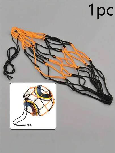 1pc Basketball Mesh Bag, Ball Pouch, Storage Sports Ball Net Bag For Volleyball Basketball Football, Durable Basketball And Football Holder Bag - Conveniently Carry Your Sports Equipment Anywhere