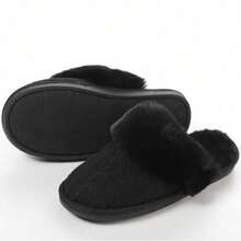 Scuff Slippers For Women, Extra Soft & Comfortable Winter House Shoes - màu đen - Xem 6