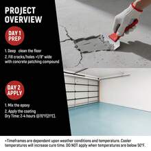 Professional Epoxy Floor Paint Kit (1 Gallon) - Acrylic Concrete Coating For Garages & Basements | Single Component Formula | Scratch Resistant & Low VOC | Ready-To-Use - White - View 6